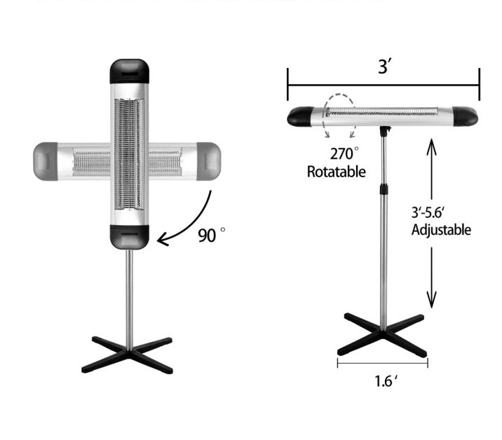 IPX4 splash proof heater